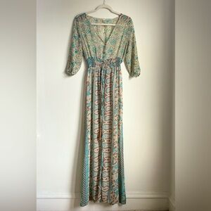 Cheng Xin Floral Sheer Boho Maxi Dress